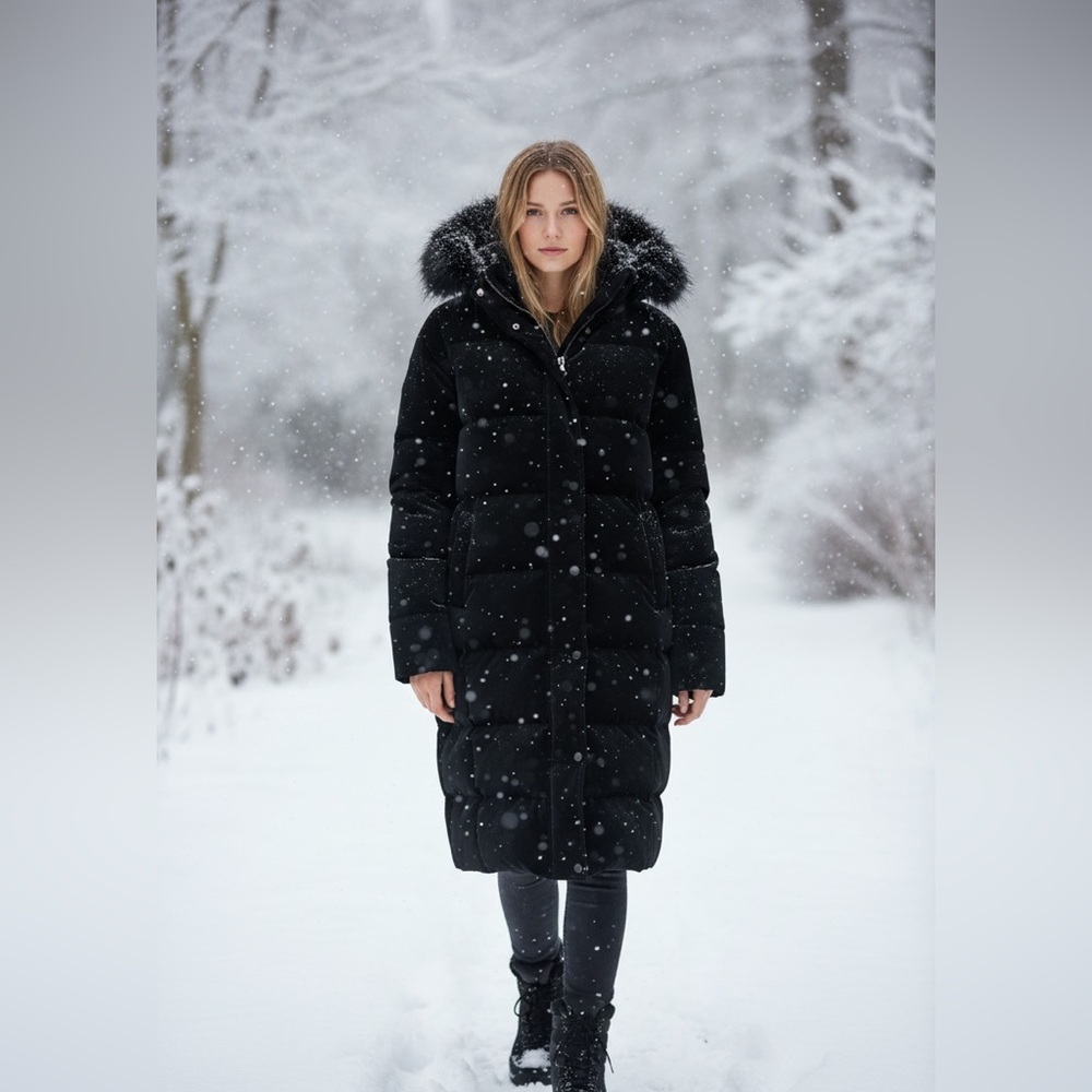 Massimo Dutti Dark Brown Puffer Jacket - Picture 3 of 11
